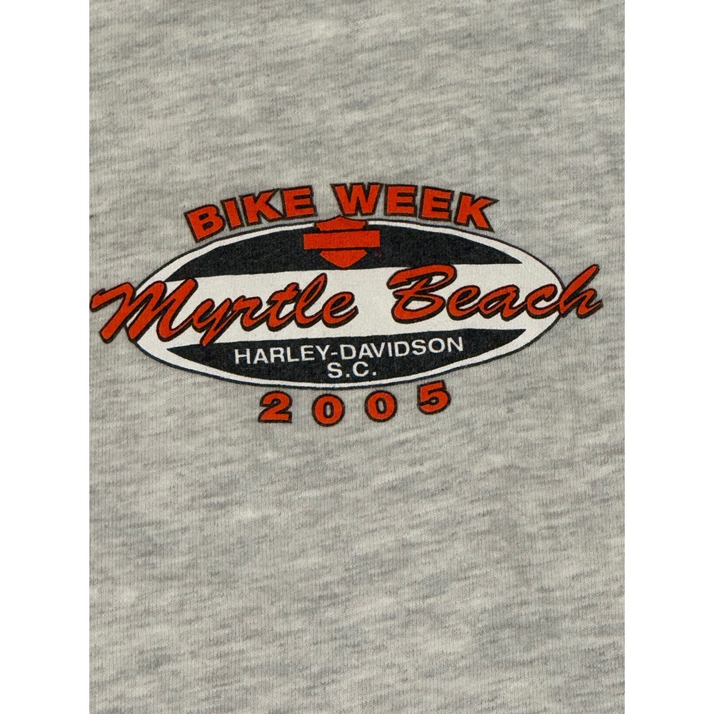 Harley Davidson Bike Week Myrtle Beach 2005 T Shirt‎ Mens 2XL Gray Cotton Blend